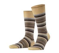 FALKE Microblock M So algodón estampados 1 par, Calcetines Hombre, Beis Country 4380, 43-44