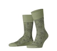FALKE Mosaic Floor M So lino algodón estampados 1 par, Calcetines Hombre, Verde Kristall 7790, 43-44