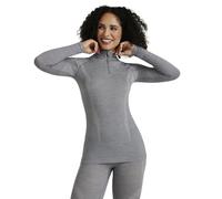 FALKE Mujer Camiseta de Manga Larga Wool-Tech Grey-Heather (3757), XL