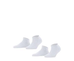 FALKE mujer Happy 2-Pack calcetines tobilleros transpirable algodón tobilleras cortas reforzadas extra suaves en piel plana costura en puntera multipack 2 pares