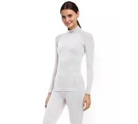 FALKE Mujer Maximum Warm High Neck Camiseta técnica Deportiva Manga Larga para climas fríos a Muy fríos Secado rápido Transpirable sostenible Hilo Funcional 1 Pieza