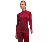 FALKE mujer Maximum Warm High Zip Neck camiseta técnica deportiva manga larga para climas fríos a muy fríos secado rápido transpirable sostenible hilo funcional 1 pieza