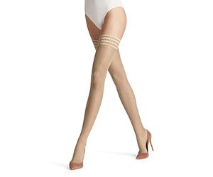 FALKE mujer Pure Matt 20 DEN medias puntera lisa transparente elegante puntera de encaje decorativa con revestimiento de silicona antideslizante fino suave sostenible material 1 par
