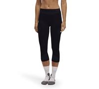 FALKE Mujer Warm 3/4 Mallas técnicas Deportivas Cortas Ropa térmica para climas templados a fríos Secado rápido Transpirable sostenible Hilo Funcional 1 Pieza, Negro Black 3000, XS