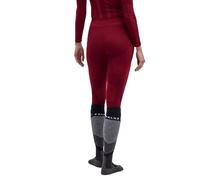 FALKE Mujer Warm 3/4 Mallas técnicas Deportivas Cortas Ropa térmica para climas templados a fríos Secado rápido Transpirable sostenible Hilo Funcional 1 Pieza, Rojo Merlot 8117, S