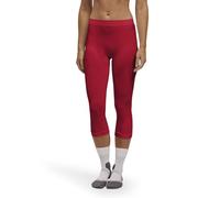 FALKE Mujer Warm 3/4 Mallas técnicas Deportivas Cortas Ropa térmica para climas templados a fríos Secado rápido Transpirable sostenible Hilo Funcional 1 Pieza, Rojo Red 8644, S
