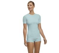 FALKE Mujer Warm Round Neck Camiseta técnica Deportiva Manga Corta Ropa térmica para climas templados a fríos Secado rápido Transpirable sostenible Hilo Funcional 1 Pieza