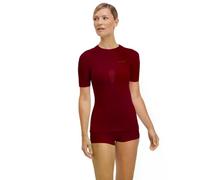 FALKE Mujer Warm Round Neck Camiseta técnica Deportiva Manga Corta Ropa térmica para climas templados a fríos Secado rápido Transpirable sostenible Hilo Funcional 1 Pieza