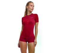 FALKE Mujer Warm Round Neck Camiseta técnica Deportiva Manga Corta Ropa térmica para climas templados a fríos Secado rápido Transpirable sostenible Hilo Funcional 1 Pieza
