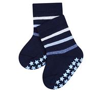 FALKE Multi Stripe B Hp algodón puños en la suela 1 par, Calcetines para casa Unisex bebé, Azul Marine 6120, 80-92