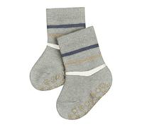 FALKE Multi Stripe B HP algodón puños en la suela 1 par, Calcetines para casa Unisex bebé, Gris (Wool Grey Melange 3824), 62-68