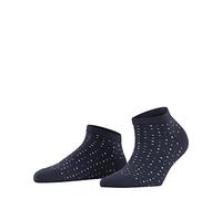 FALKE Multispot W Sn algodón lisos 1 par, Calcetines cortos Mujer, Azul Darkblue 6681, 39-42