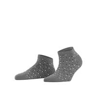 FALKE Multispot W Sn algodón lisos 1 par, Calcetines cortos Mujer, Gris Mid Grey Melange 3530, 39-42