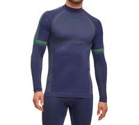 FALKE Maximum Warm Round Neck M L/s Sh hilo funcional secado rápido 1 pieza, Capa de base superior Hombre, Azul Space Blue 6116 Trend, L