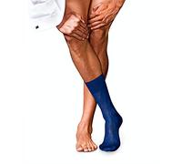 FALKE No. 10 M So algodón fil d'Écosse lisos 1 par, Calcetines Hombre, Azul Royal Blue 6000, 43-44