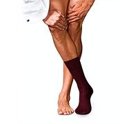 FALKE No. 13 M So algodón piuma lisos 1 par, Calcetines Hombre, Rojo Barolo 8596, 41-42