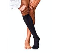 FALKE No. 13 M Kh algodón piuma lisos 1 par, Calcetines largos Hombre, Azul Dark Navy 6370, 39-40