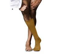 FALKE No. 13 M Kh algodón piuma lisos 1 par, Calcetines largos Hombre, Amarillo Amber 1851, 41-42