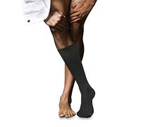 FALKE No. 13 M Kh algodón piuma lisos 1 par, Calcetines largos Hombre, Gris Anthracite Melange 3095, 41-42