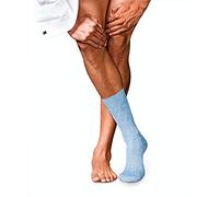 FALKE No. 2 M So cachemira lisos 1 par, Calcetines Hombre, Azul Bleue Melange 6266, 41-42