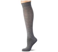 FALKE No. 3 W Kh lana seda lisos 1 par, Calcetines largos Mujer, Gris Light Grey Melange 3388, 37-38