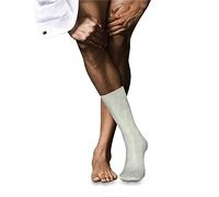 FALKE No. 4 M So seda lisos 1 par, Calcetines Hombre, Blanco Off-White 2040, 41-42