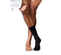 FALKE No. 4 M So seda lisos 1 par, Calcetines Hombre, Negro Black 3000, 39-40
