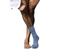 FALKE No. 6 M So lana seda lisos 1 par, Calcetines Hombre, Azul Airy Blue 6707, 39-40