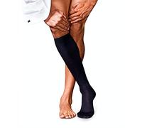 FALKE No. 6 M Kh lana seda lisos 1 par, Calcetines largos Hombre, Azul Dark Navy 6370, 39-40