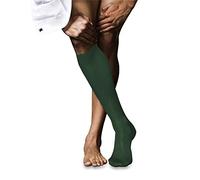 FALKE No. 9 M Kh algodón fil d'Écosse lisos 1 par, Calcetines largos Hombre, Verde Hunter Green 7441, 39-40