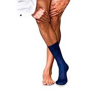 FALKE No. 9 M So algodón fil d'Écosse lisos 1 par, Calcetines Hombre, Azul Royal Blue 6000, 41-42