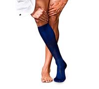 FALKE No. 9 M Kh algodón fil d'Écosse lisos 1 par, Calcetines largos Hombre, Azul Royal Blue 6000, 39-40