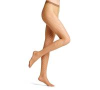 FALKE Old Fashioned W Ti transparentes estampadas 1 pieza, Pantimedias Mujer, Color piel Powder 4069, S-M