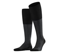 FALKE Oxford Stripe M Kh algodón estampados 1 par, Calcetines largos Hombre, Negro Black-Mix 3010, 39-40