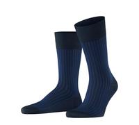 FALKE Oxford Stripe M So algodón estampados 1 par, Calcetines Hombre, Azul Space Blue 6116, 43-44