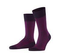 FALKE Oxford Stripe M So algodón estampados 1 par, Calcetines Hombre, Morado Aubergine 8282, 43-44