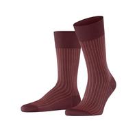 FALKE Oxford Stripe M So algodón estampados 1 par, Calcetines Hombre, Rojo Copper 8838, 43-44