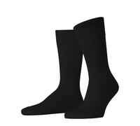 FALKE Panama M So lino algodón lisos 1 par, Calcetines Hombre, Negro Black 3000, 41-42