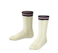 FALKE Preppy Cable K So lana estampados 1 par, Calcetines Unisex niños, Blanco Off-White 2040, 23-26