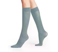 FALKE Pure Matt 50 DEN W Kh semiopaco lisos 1 par, Calcetines largos Mujer, Azul Monument 6592, 35-38