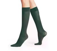 FALKE Pure Matt 50 DEN W Kh semiopaco lisos 1 par, Calcetines largos Mujer, Verde Hunter Green 7441, 39-42