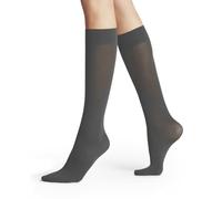 FALKE Pure Matt 50 DEN W Kh semiopaco Lisos Calcetines hasta la Rodilla, Gris Flanell 3210, 39-42 para Mujer