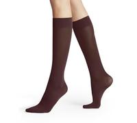 FALKE Pure Matt 50 DEN W Kh semiopaco Lisos Calcetines hasta la Rodilla, Marrón Cayenne 5950, 35-38 para Mujer