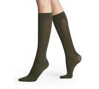 FALKE Pure Matt 50 DEN W Kh semiopaco Lisos Calcetines hasta la Rodilla, Verde Artichoke 7076, 35-38 para Mujer