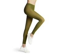 FALKE Pure Matt 50 DEN W LE semiopaco unicolor 1 pieza, Leggings Mujer, Verde (Vegetal 7471) nuevo - ecológico, S