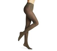 FALKE Pure Matt 50 DEN W Ti semiopaco lisas 1 pieza, Pantimedias Mujer, Verde Military 7826, S-M