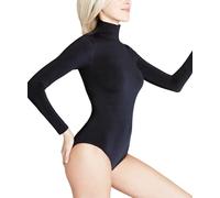 FALKE Rich Cotton W Bo algodón manga larga 1 pieza, Bodi modeladora Mujer, Negro Black 3009, M 40-42