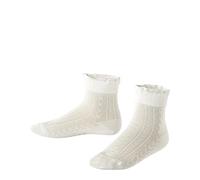 FALKE Romantic Net K So algodón lisos 1 par, Calcetines Unisex niños, Blanco Off-White 2040, 27-30