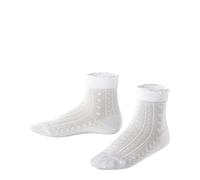 FALKE Romantic Net K So algodón lisos 1 par, Calcetines Unisex niños, Blanco White 2000, 19-22