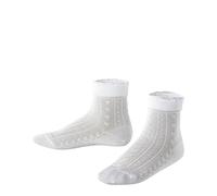 FALKE Romantic Net K So algodón lisos 1 par, Calcetines Unisex niños, Blanco White 2000, 23-26